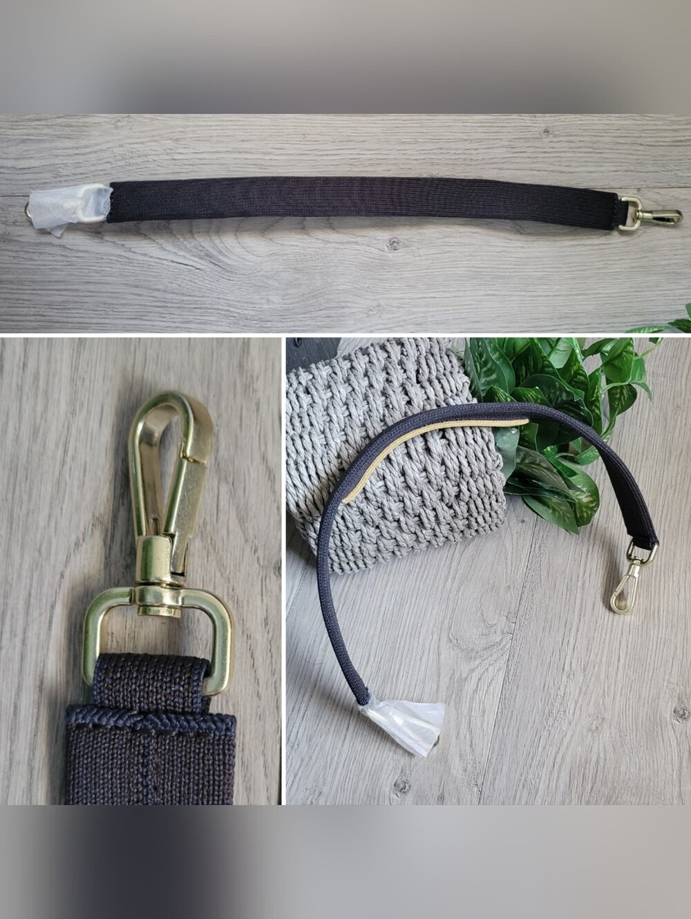Rothy's The Crossbody Bag Short Strap Replacement in Ink and Ivory, 19" x 1"